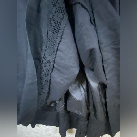 Alphorn Vintage Dress Size EU42/US10 Black Linen Blend Maxi‎ Austria Whimsygoth - Picture 13 of 16